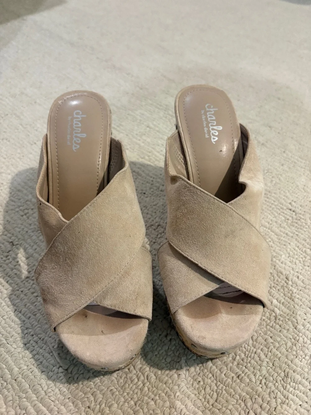 Nude wedge espadrille